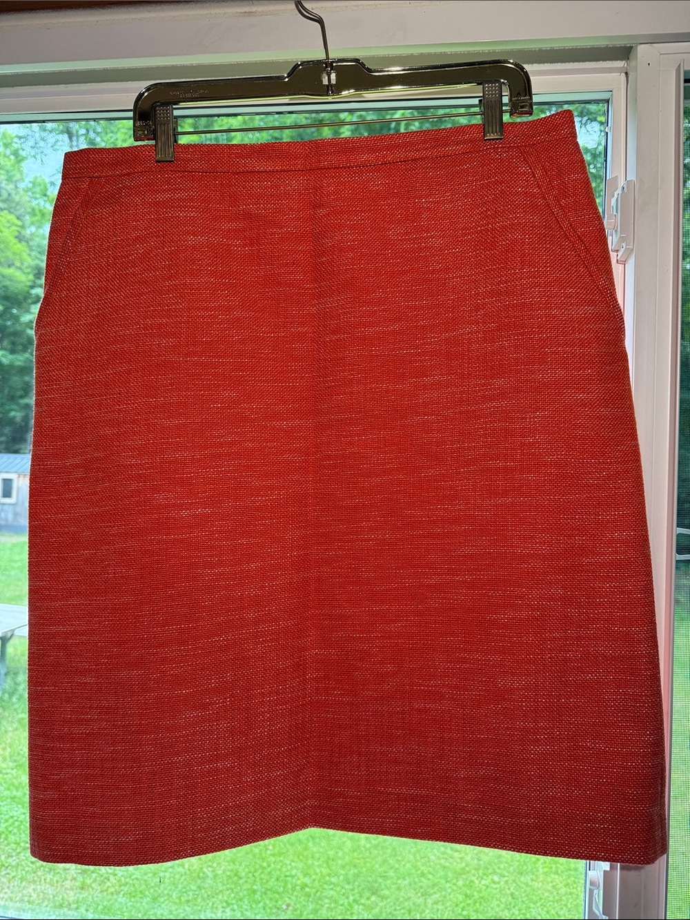 Anne Klein size 12 orange skirt with pockets